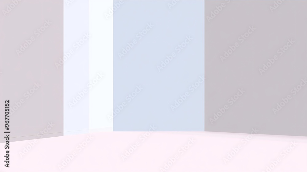 Poster Minimalist geometry in monochrome palette featuring sharp angles and clean lines in simple shapes appealing to modern design ideals Large space for text in center Stock Photo with copy space