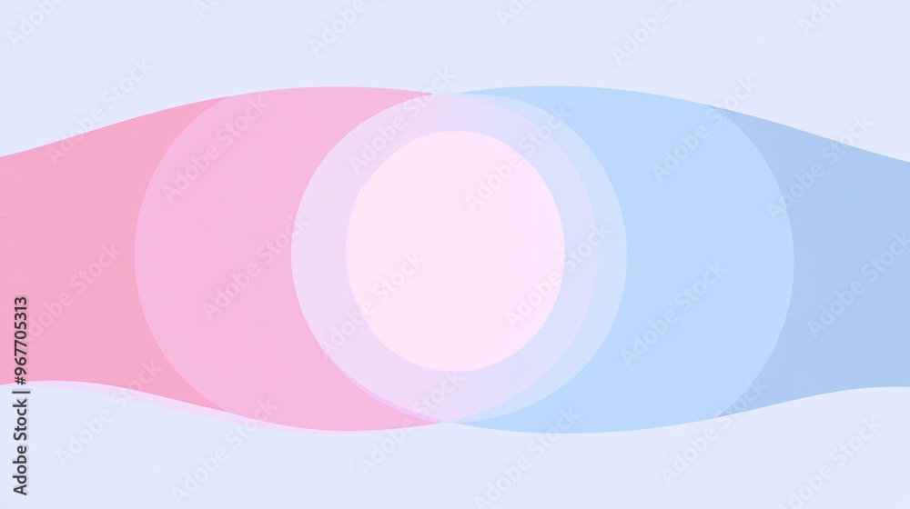 Aufkleber Geometric meets organic with flowing lines blending into sharp edges creating a design that balances nature with structure Large space for text in center Stock Photo with copy space