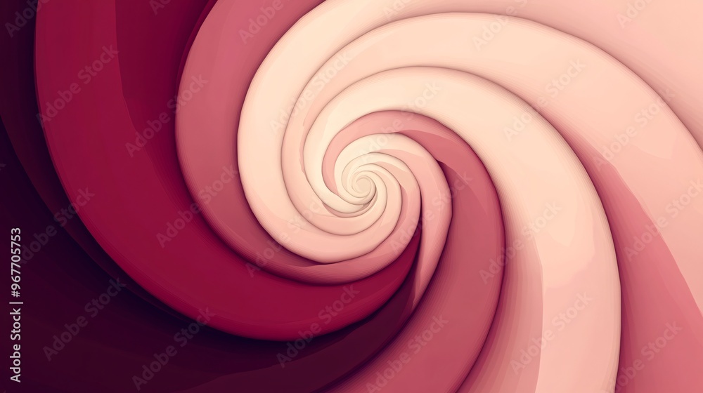 Poster Abstract blend of organic curves and sharp geometric lines Combining flowing shapes with rigid structure for balance between nature and design Large space for text in center Stock Photo with copy