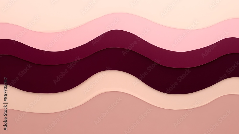 Aufkleber Abstract blend of organic curves and sharp geometric lines Combining flowing shapes with rigid structure for balance between nature and design Large space for text in center Stock Photo with copy