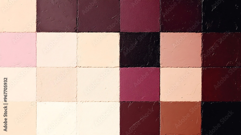 Aufkleber Minimalist geometry with monochrome squares and rectangles arranged in simple contrast lines to emphasize elegance and high-end design Large space for text in center Stock Photo with copy space