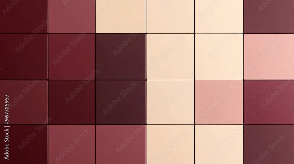 Aufkleber Minimalist geometry with monochrome squares and rectangles arranged in simple contrast lines to emphasize elegance and high-end design Large space for text in center Stock Photo with copy space