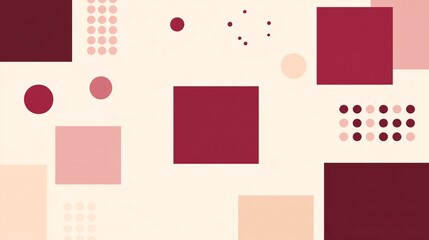 Retro inspired geometric pattern using bright bold colors like coral teal and mustard Yellow capturing a nostalgic modern aesthetic Large space for text in center Stock Photo with copy space