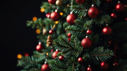New Free Close-up on a beautifully decorated Christmas tree best Background 