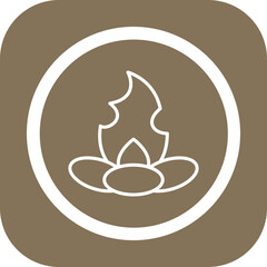 Firepit Vector Icon Design