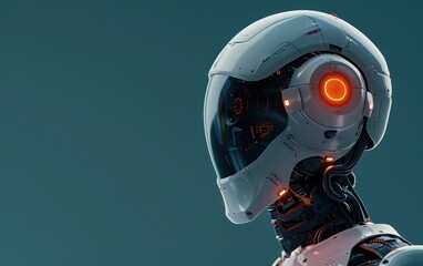 Futuristic Robot Head