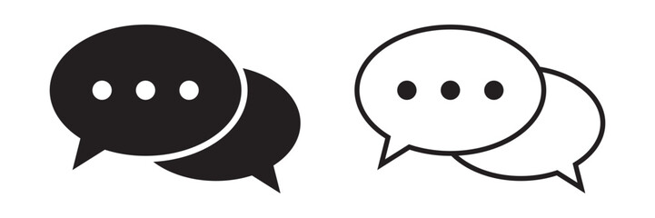 Chat icon. Talk speech bubble icon.