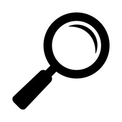 Magnifying glass icon, magnifier or loupe icon. Search icon.