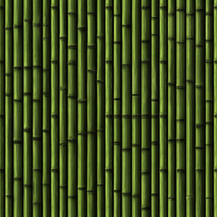 Green bamboo trunks
