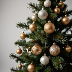 New Free Close-up on a beautifully decorated Christmas tree best Background 