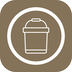 Bucket Vector Icon Design