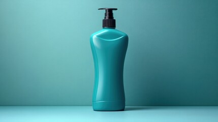 The stylish bottle exudes simplicity and sophistication on a soothing backdrop