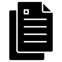 Fototapeta premium Document Glyph Icon