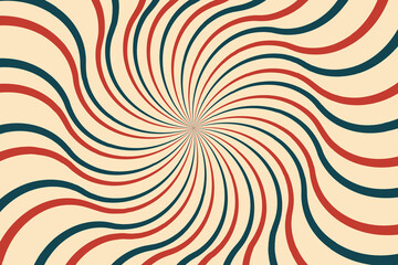 Vector twisted design with spiral rays circus illustration for banner, poster, frame and backdrop.