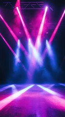 Pink and Blue Stage Lights.