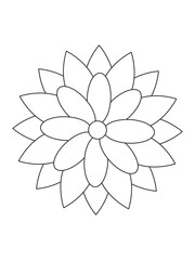 Flower coloring pages for kids