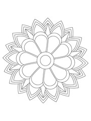 Flower coloring pages for kids