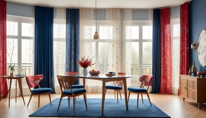 Obraz premium Photo interior modern design room 3d illustration;