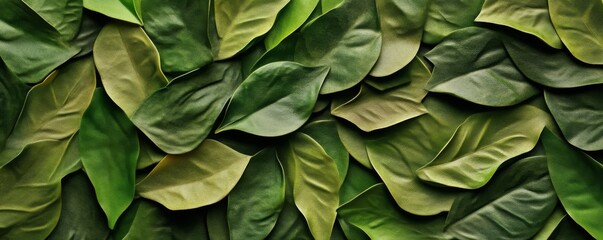 Green leaves background, natural pattern. Organic beauty and freshness concept