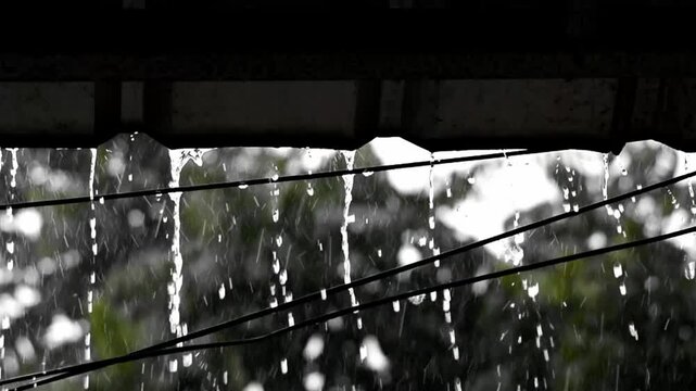 Bogor, West Java, Indonesia, September 10, 2024, heavy rain in Bogor in the afternoon approaching Maghrib, even though in the past few weeks it has only rained a few times because according to the Ind