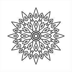 Mandala anti stress coloring meditation relaxing pattern decorative design