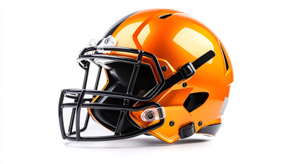 Modern American Football Helmet Isolated on White Background