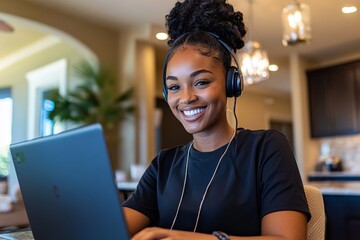 A caregiver supporting a patient during a virtual family call, ensuring they stay connected with loved ones while receiving care at home