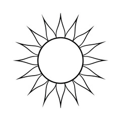 Sun Drawing Design Vector Illustration Clipart Eps