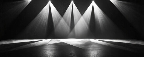 Spotlight on Success Empty Stage with Dramatic Lighting.