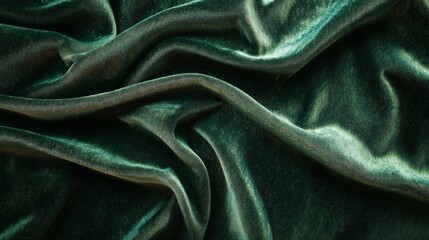 Obraz premium A green velvet fabric with deep, rich tones, perfect for high-end design