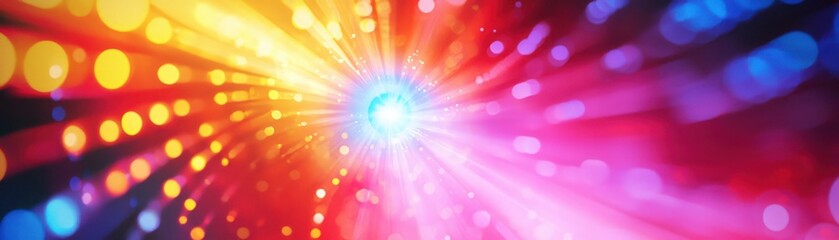 Obraz premium Abstract Bokeh Explosion of Color and Light - Vibrant Background.