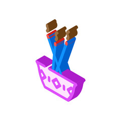 incense or aromatherapy acupuncture isometric icon vector. incense or aromatherapy acupuncture sign. isolated symbol illustration