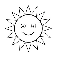 Sun Drawing Design Vector Illustration Clipart Eps