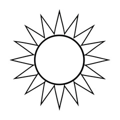 Sun Drawing Design Vector Illustration Clipart Eps