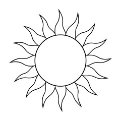 Sun Drawing Design Vector Illustration Clipart Eps