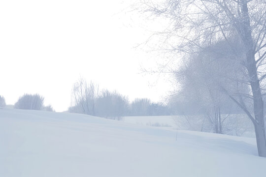 Fototapeta PNG  Winter snow landscape blizzard.