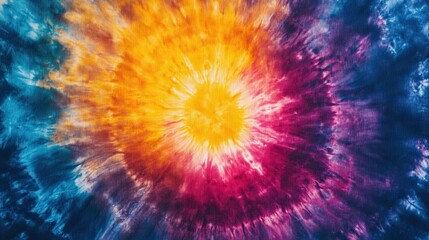 Fototapeta premium A colorful tie-dye fabric with a grainy gradient overlay, adding a touch of psychedelic charm.