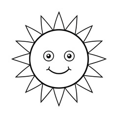 Sun Drawing Design Vector Illustration Clipart Eps