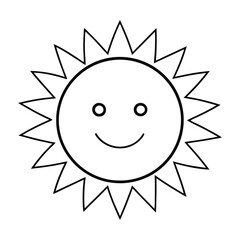 Sun Drawing Design Vector Illustration Clipart Eps