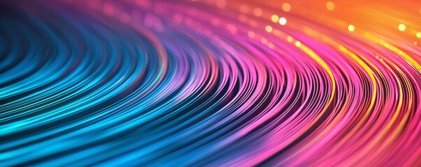 Fototapeta premium Vibrant wave of color blending from blue to pink, creating a dynamic and lively visual effect for abstract backgrounds.