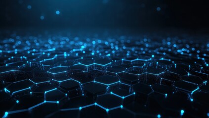 Obraz premium Abstract Blue Hexagon Pattern