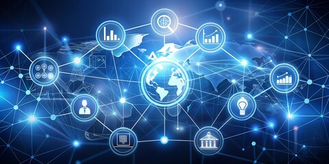 abstract blue background with circles