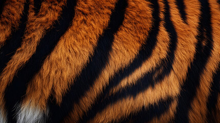 Vibrant Background of Tiger Skin Pattern with Orange and Black Stripes