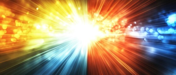 Obraz premium Abstract futuristic background of light colors versus two directions background wallpaper AI generated image