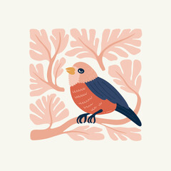 Merry Christmas and Happy New Year illustration. Modern trendy minimal style. Hand drawn design for wallpaper, wall decor, print, postcard, cover, template, banner.