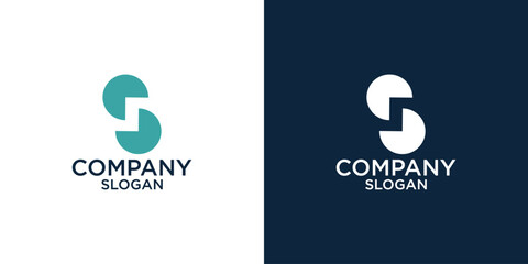 letter s simple abstract monogram logo vector design