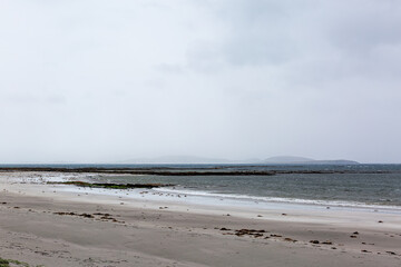 Beach in north Uist, Image shows a beautiful sandy beach on the remote island of Uist in the Scottish isles