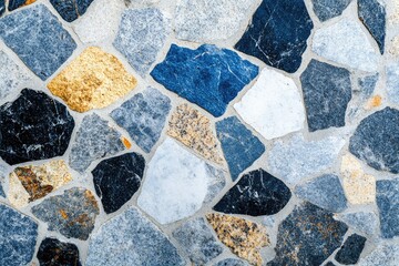 Fototapeta premium Stone wall with various colors. Perfect for a background to showcase text or designs.