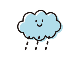手描きの天気_雨雲さん
