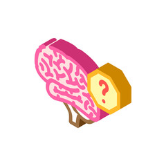 question mark brainstorm isometric icon vector. question mark brainstorm sign. isolated symbol illustration